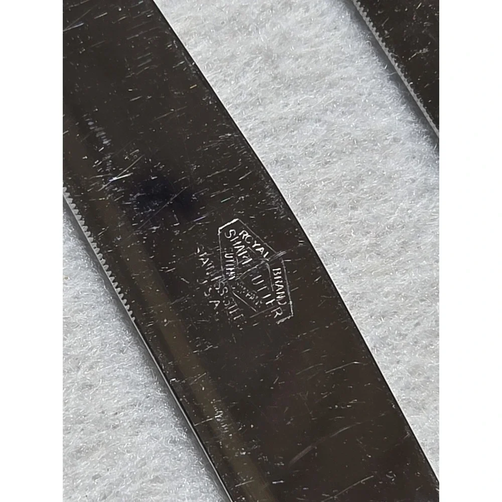 Vintage Royal Brand Sharp Cutter Stainless Steel Steak Knives Set Of 6